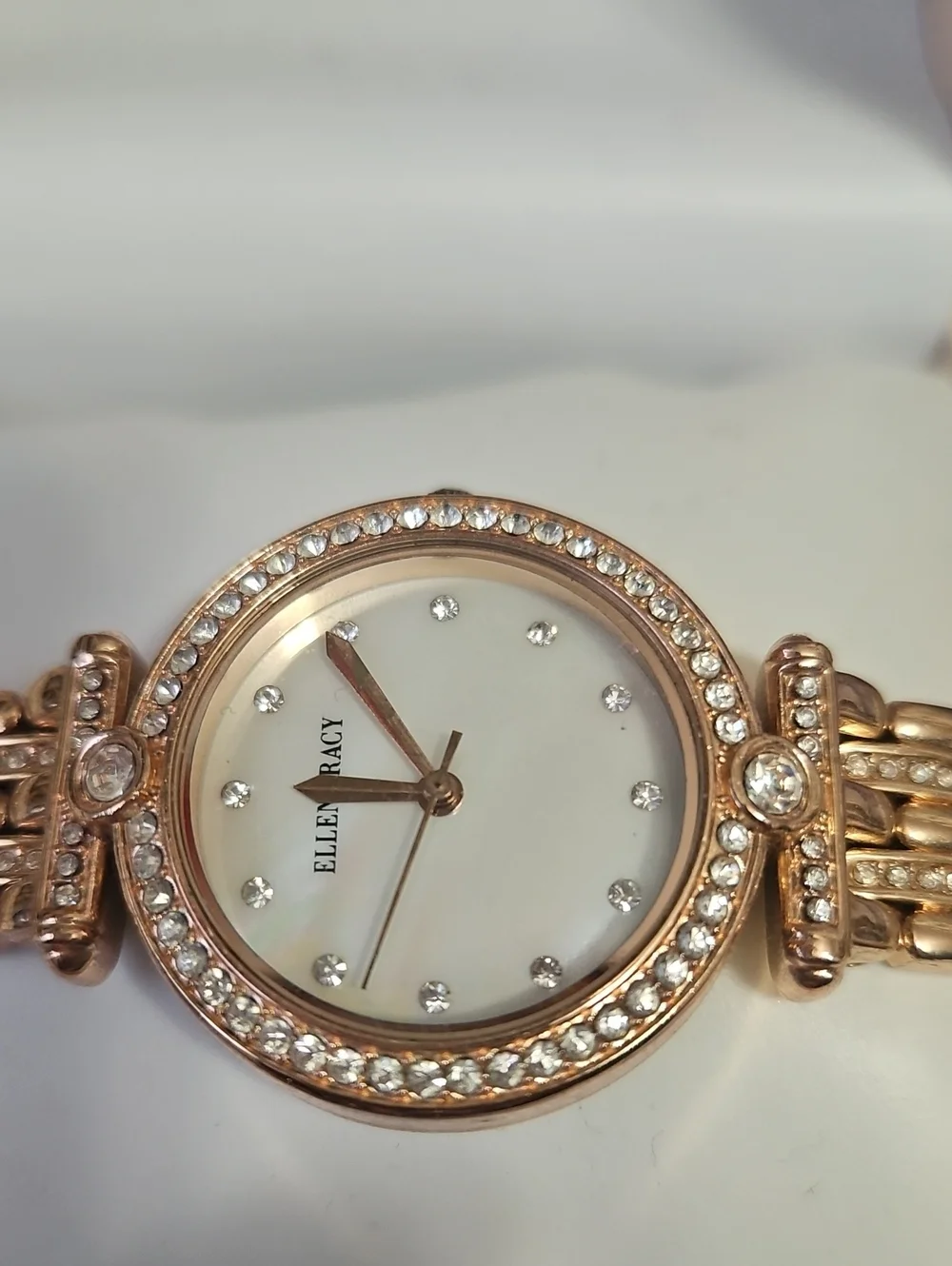 Watch Rose Gold With White Sapphires Round Fancy Formal Wear Costume Jewery 8